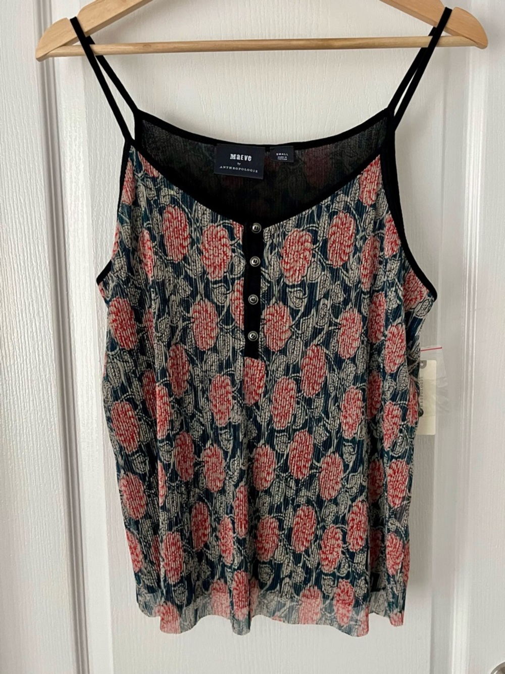 Maeve Anthropologie Floral Button Front Tank Top NWT Size S - Picture 5 of 12